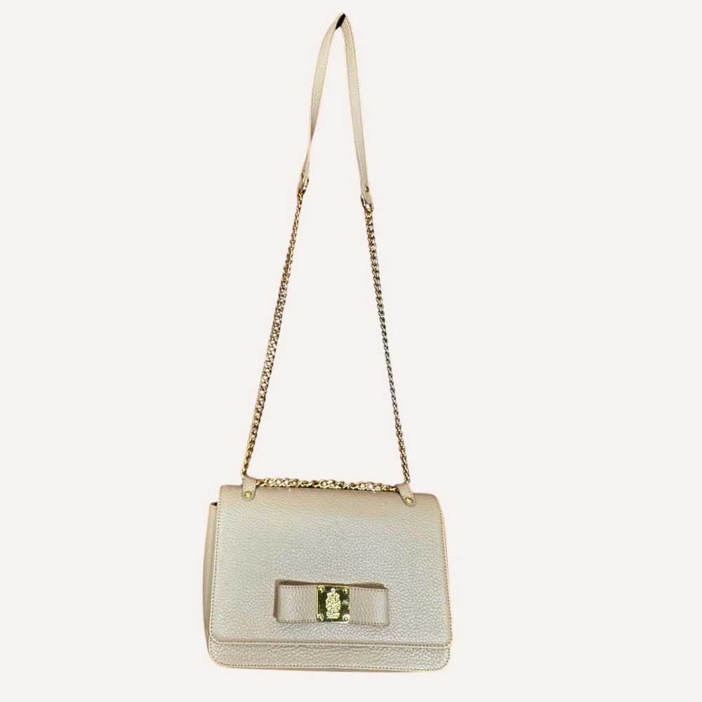 St Scott London Alice Mini Crossbody Bag Soft Pink Pebbled Leather Rare